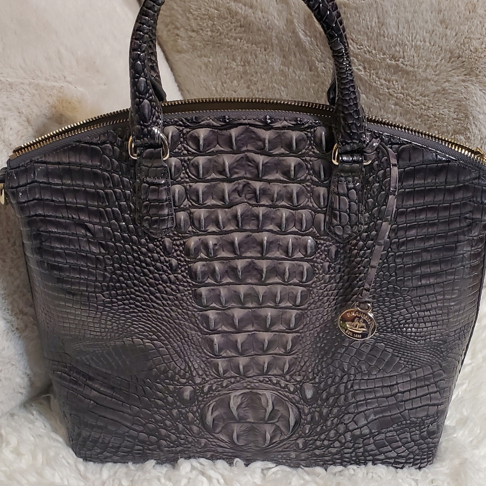 Brahmin Large Duxbury Nocturnal Melbourne Charcoal Gray. Leather. New With Tag - Picture 5 of 10